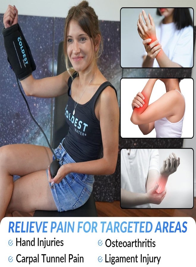 THE COLDEST WATER The Coldest Wrist Ice Pack - Ice Pack Wrist Brace w/Cold Therapy Air Compression - 8” X 16” Wrist Compression Sleeve for Wrist Sprain, Rheumatoid Arthritis, Tendinitis, Swelling Injuries, & More - Image 2